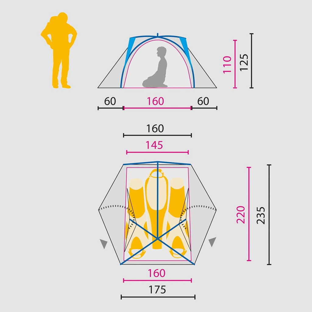 Tente de trekking Jack Wolfskin Exolight III
