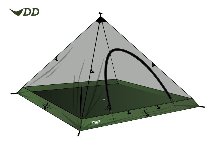Abri DD Hammocks Superlight Pyramid Mesh Tent