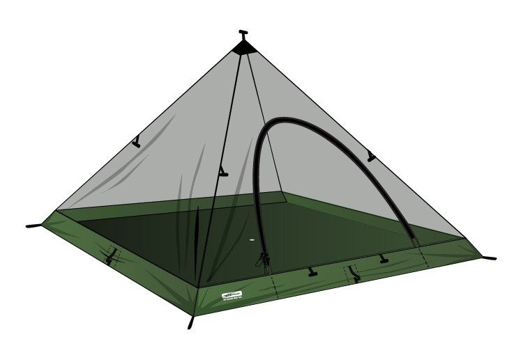 Abri DD Hammocks Superlight Pyramid Mesh Tent