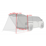 Dimensions Auvent Vaude Drive Van Trunk