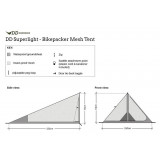 DD Hammocks DD SuperLight Bikepacker Mesh Tent Dimensions