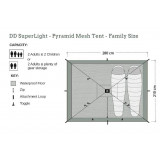 Dimensions DD Hammocks SuperLight Pyramid Mesh Tent - Family Size