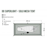 Dimensions DD Hammocks Superlight Solo Mesh Tent