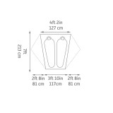 Dimensions tente Kelty Dirt Motel 2