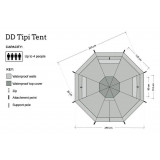 Tente 4 personnes DD Hammocks DD Tipi Tent Dimensions