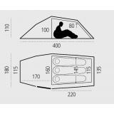 Dimensions ente Fjällräven Abisko Shape 3