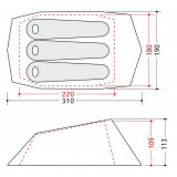 Dimensions Tente Camp Minima 3 SL