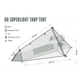 Dimensions Tente DD Hammocks SuperLight Tarp Tent