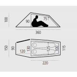 Dimensions tente Fjällräven Abisko Lite 2