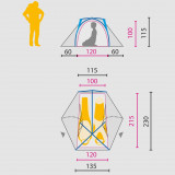 Dimensions Jack Wolfskin Exolight II