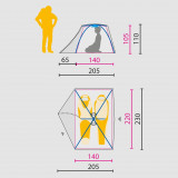 Dimensions Jack Wolfskin Skyrocket II Dome