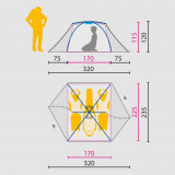 Dimensions Jack Wolfskin Skyrocket III Dome