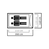 Dimensions Tente Salewa Litetrek Pro II