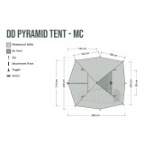 Dimensions Tente tipi DD Hammocks Pyramid Tent MC