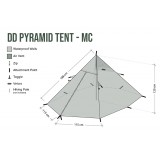 Dimensions Tente tipi DD Hammocks Pyramid Tent MC