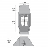 Dimensions Tente tunnel Msr Tindheim 2