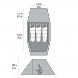 Dimensions Tente tunnel Msr Tindheim 3