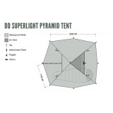 Dimensions Tente tipi DD Hammocks Superlight Pyramid Tent