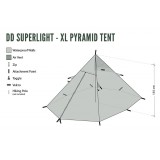 Dimensions Tente tipi DD Hammocks Superlight XL Pyramid Tent