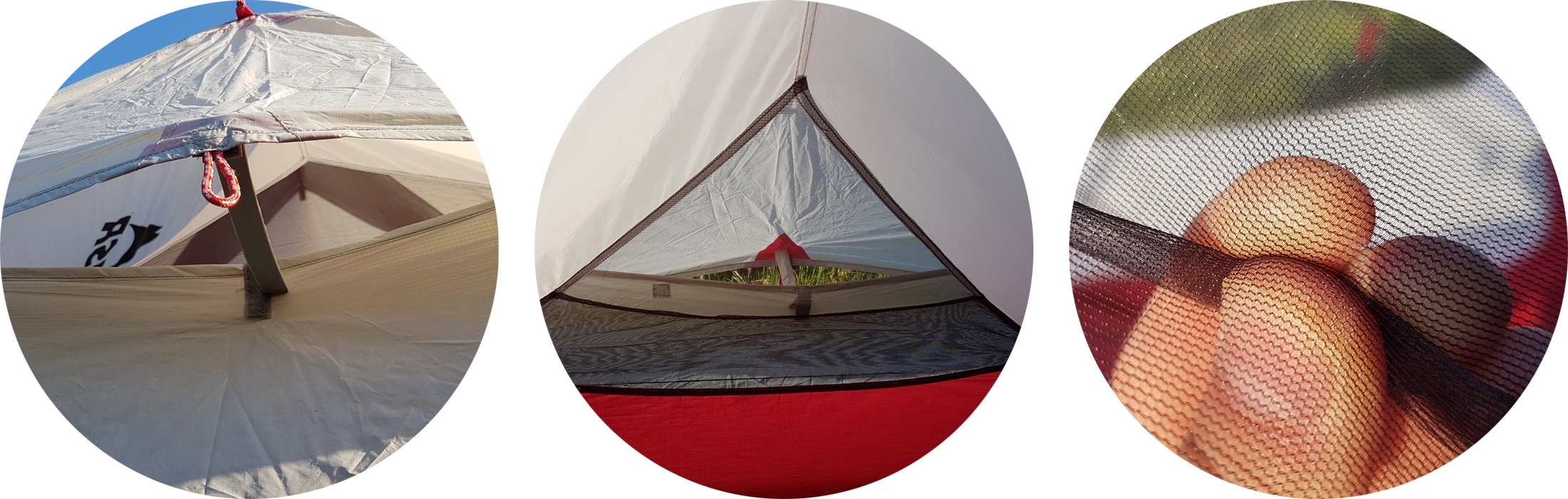 Photos de la ventilation d'une tente